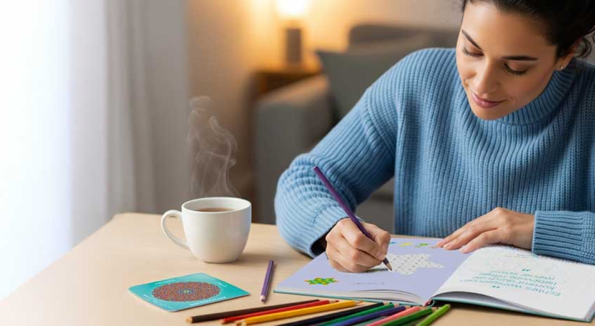 Das Anti-Stress-Programm Malbuch wird bearbeitet.